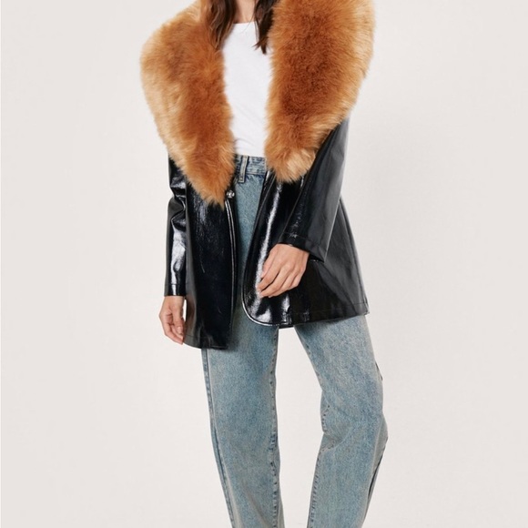 Faux Trim Fur Jacket - Picture 2 of 3
